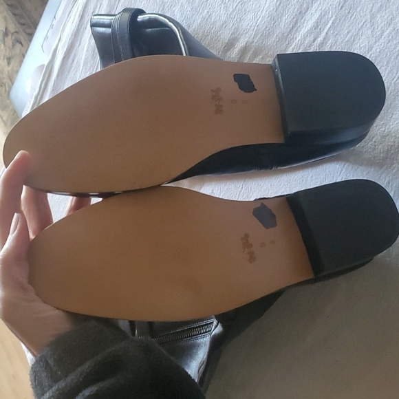 Coach Linette Black Leather Tall Sz 9 Boots - Picture 5 of 9